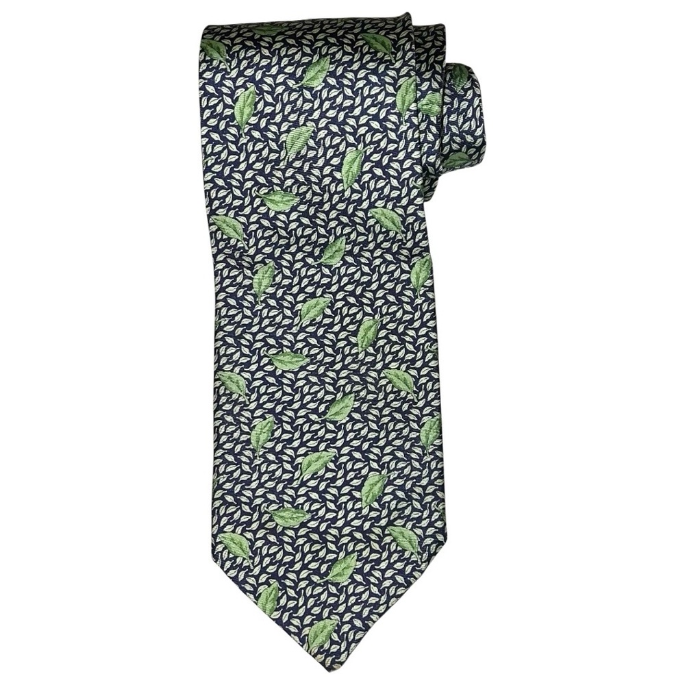 Michelsons Necktie Men’s 58x3.5 Green Blue Tan Floral London Pure Silk Floral